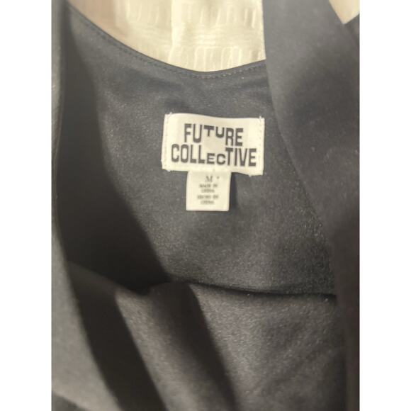 Target x Future Collective Women's Sleeveless Dress Black Cream Drop Waist Midi - Picture 3 of 6